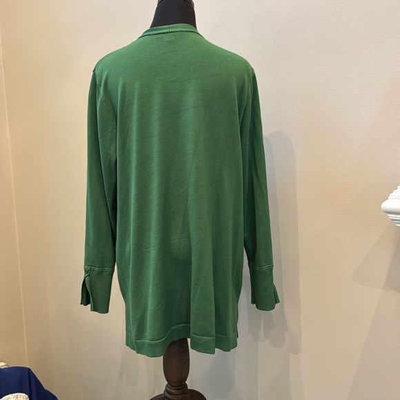 Chico’s Spun Rayon Cardigan Size L ( Chico’s Size 2) Verdant Green - Picture 4 of 8